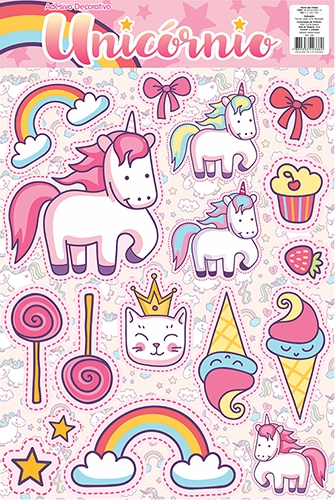 ADESIVO DECORATIVO TEMA UNICÓRNIO Reino das festas Adesivo De Coração ~ ADESIVO DECORATIVO TEMA UNICÓRNIO Reino das festas